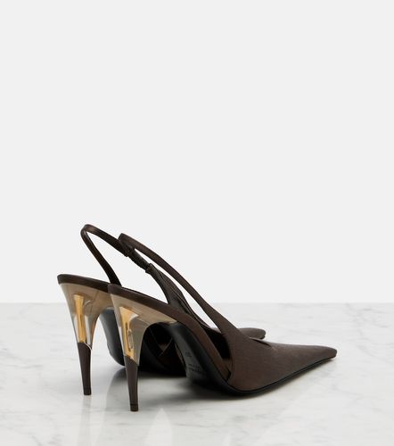 Escarpins slingback Goya en satin - Saint Laurent - Modalova