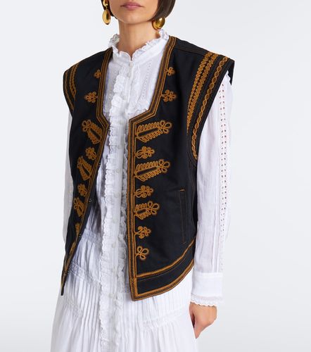 Gilet Edmee en denim à broderies - Marant Etoile - Modalova