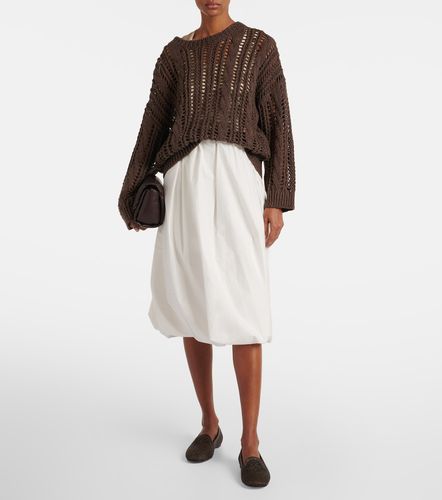 Jupe midi en coton mélangé - Brunello Cucinelli - Modalova