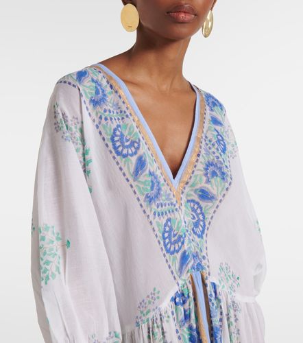 Robe longue en coton à motif cachemire - Juliet Dunn - Modalova