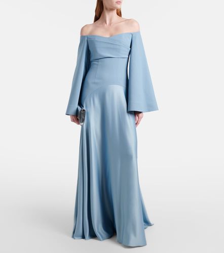 Robe longue Rina en crêpe et satin - Solace London - Modalova