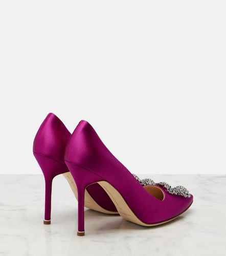 Escarpins Hangisi en satin à ornements - Manolo Blahnik - Modalova