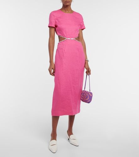 Staud Robe midi Matteo en lin - Staud - Modalova