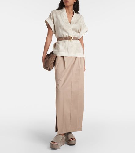 Mules à plateforme en daim - Brunello Cucinelli - Modalova