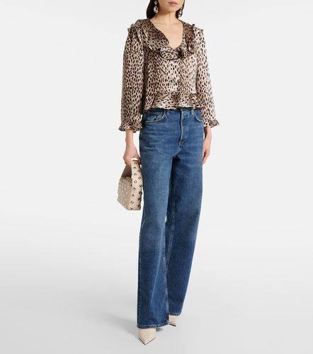 Blouse Atlas en soie à imprimé léopard - Rixo - Modalova