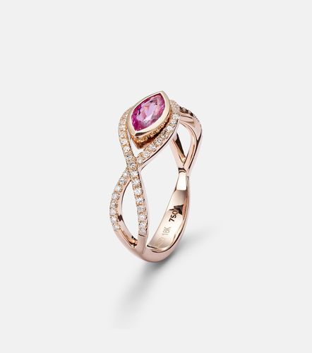 Bague en or rose 18 ct, saphirs et diamants - Shay Jewelry - Modalova