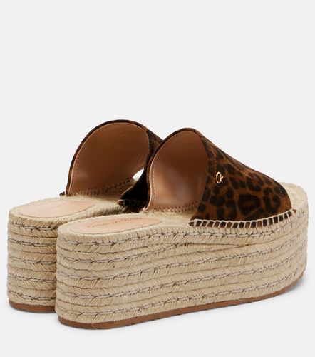 Mules compensées en daim - Gianvito Rossi - Modalova