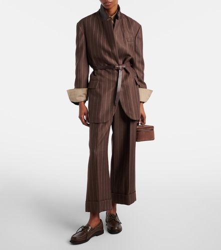 Blazer rayé en laine vierge - Brunello Cucinelli - Modalova