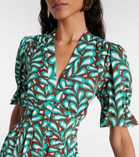 Robe midi Erica en coton imprimé - Diane von Furstenberg - Modalova