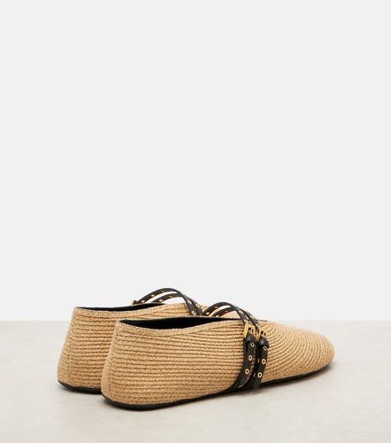 Alaïa Ballerines en paille et cuir - Alaia - Modalova