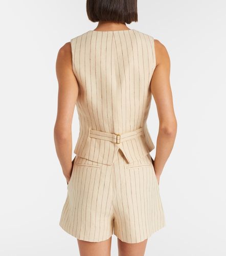 Gilet de costume rayé en lin - Zimmermann - Modalova
