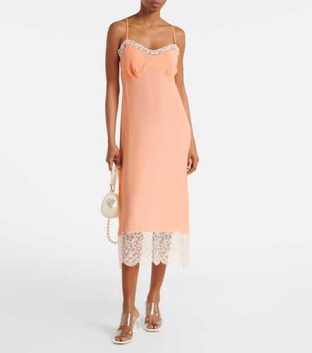 Robe en crêpe de Chine à dentelle - Simone Rocha - Modalova