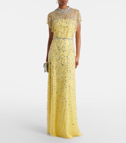 Robe longue Crystal Drop à perles fantaisie - Jenny Packham - Modalova