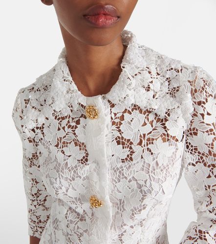 Robe midi en dentelle à ornements - Oscar de la Renta - Modalova