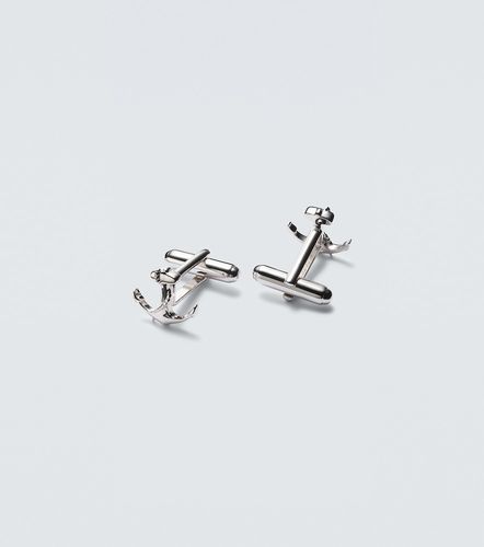 Boutons de manchette Anchor en argent sterling rhodié - Mateo - Modalova