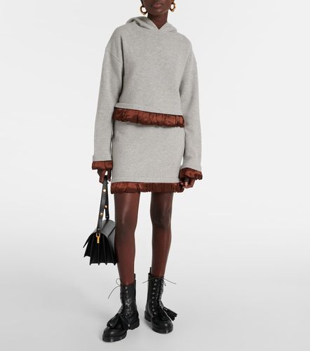 Jupe midi en laine mélangée à finitions en satin - JW Anderson - Modalova