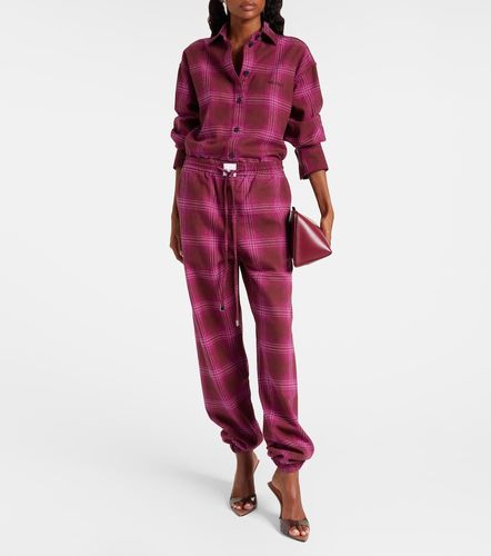 Pantalon de survêtement en coton à carreaux - The Attico - Modalova