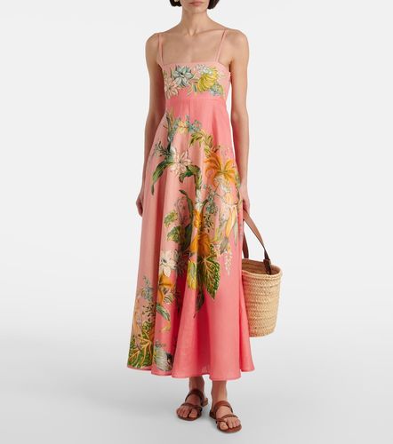 Alémais Robe longue imprimée en lin - Alemais - Modalova