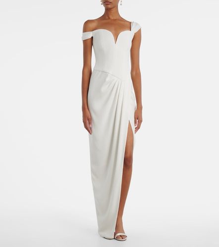 Robe de mariée en crêpe à encolure bardot - Alex Perry - Modalova