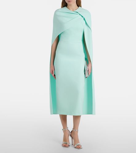 Robe midi Oria en crêpe à cape - Safiyaa - Modalova