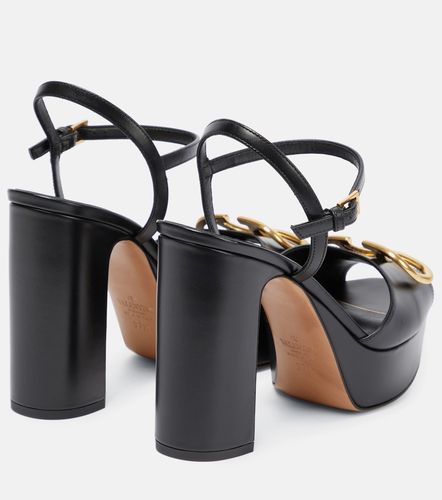 Sandales VLogo à plateau en cuir - Valentino Garavani - Modalova