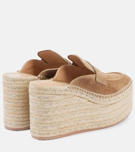 Mules compensées en daim - Gianvito Rossi - Modalova