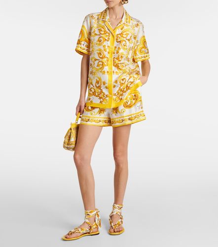 Chemise Majolica en soie - Dolce&Gabbana - Modalova