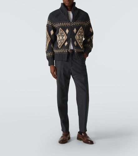 Pantalon droit en laine vierge - Brunello Cucinelli - Modalova