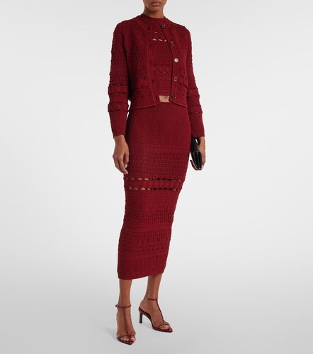 Cardigan en crochet de coton - Elie Saab - Modalova