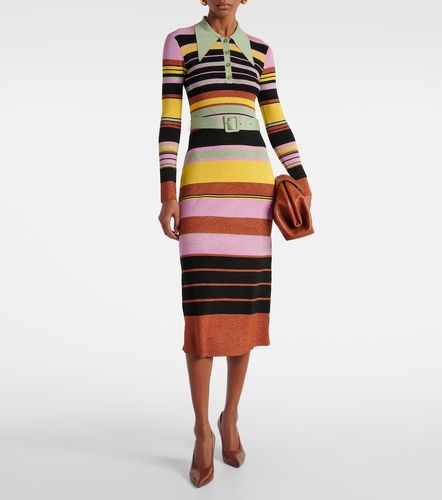 Rixo Robe midi rayée métallisée - Rixo - Modalova