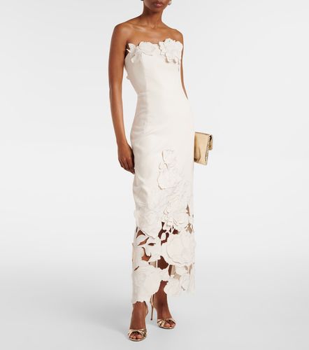 Robe longue Rayna en crêpe à fleurs - Leo Lin - Modalova