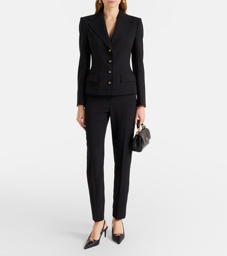 Pantalon slim en laine mélangée - Dolce&Gabbana - Modalova