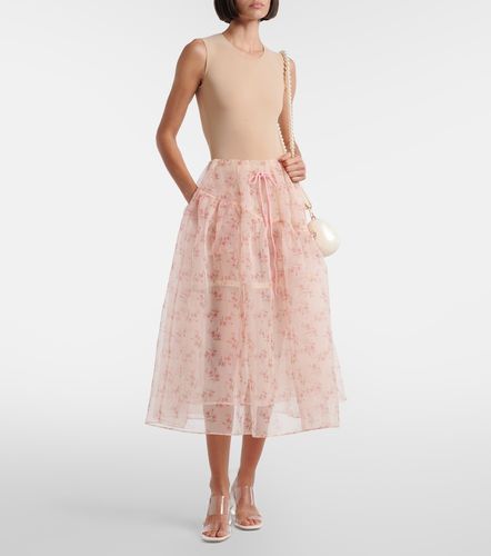 Jupe midi en tulle à fleurs - Simone Rocha - Modalova