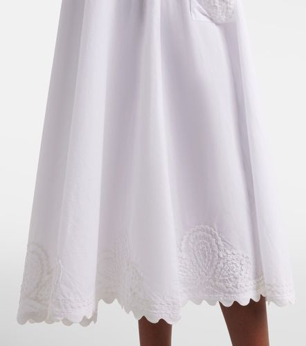 Robe en popeline de coton à broderies - Juliet Dunn - Modalova