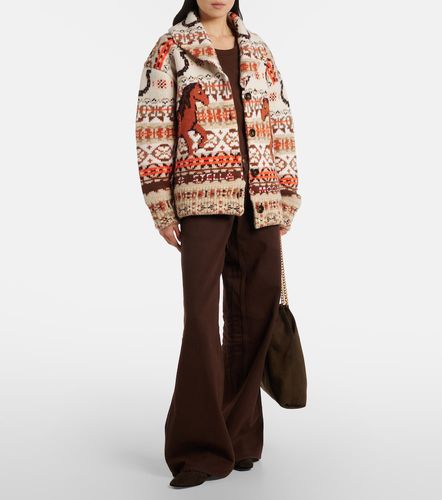 Cardigan intarsia oversize en laine vierge - Stella McCartney - Modalova
