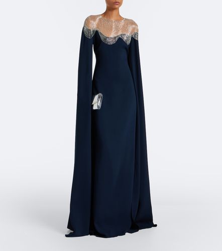 Robe longue en soie mélangée à ornements - Oscar de la Renta - Modalova