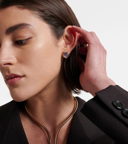 Boucles d'oreilles Trisolina en or 18 ct, calcédoines bleues et diamants - Marina B - Modalova