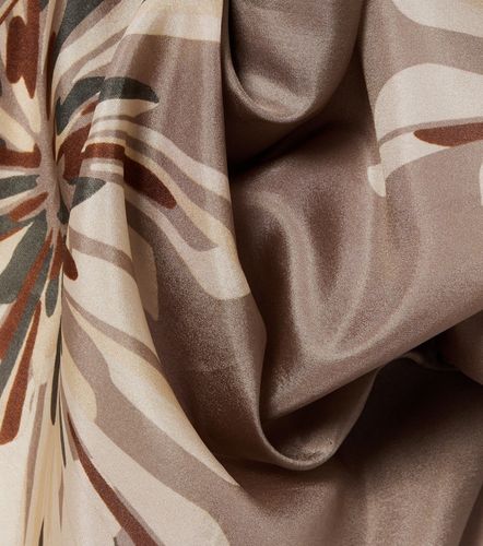 Foulard en sergé de soie à fleurs - Brunello Cucinelli - Modalova