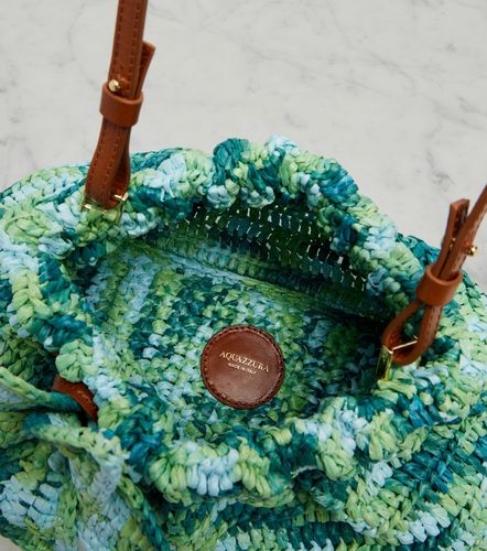 Pochette Calypso en raphia à appliqué floral - Aquazzura - Modalova
