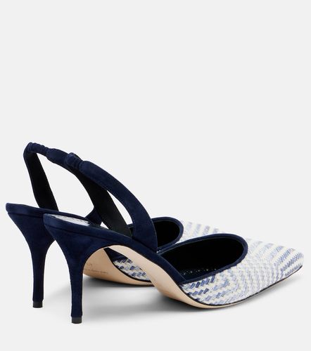 Escarpins slingback Carolyne 70 en raphia - Manolo Blahnik - Modalova