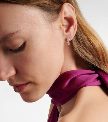 Boucles d’oreilles Blossom Daisy Duo en or blanc 18 ct et diamants - Ileana Makri - Modalova
