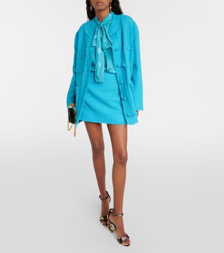 Mini-jupe en laine mélangée à franges - Dolce&Gabbana - Modalova