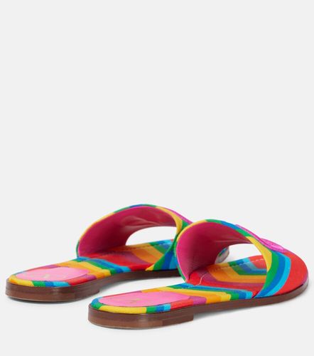Mules VLogo Chevron 24 en toile - Valentino Garavani - Modalova
