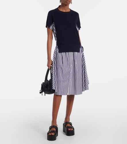 Sacai Robe midi rayée en coton - Sacai - Modalova