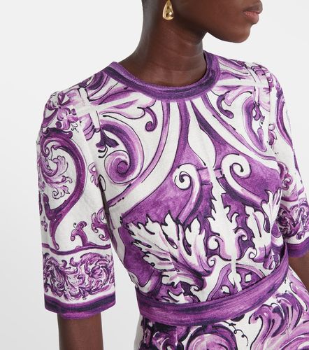 Robe Majolica en coton mélangé - Dolce&Gabbana - Modalova