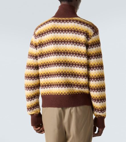 Cardigan en jacquard de cachemire et laine - Auralee - Modalova