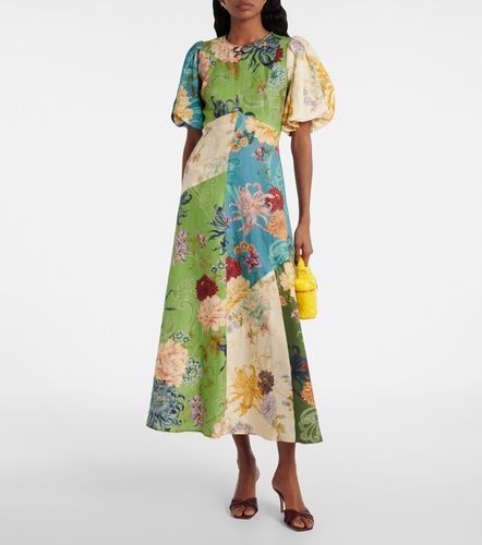 Alémais Robe midi Avery en lin à fleurs - Alemais - Modalova