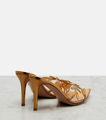 Mules Flavia en cuir métallisé - Gianvito Rossi - Modalova