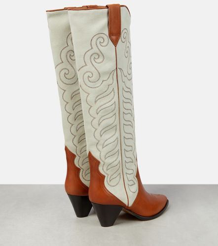 Bottines santiags Liela en cuir et daim - Isabel Marant - Modalova
