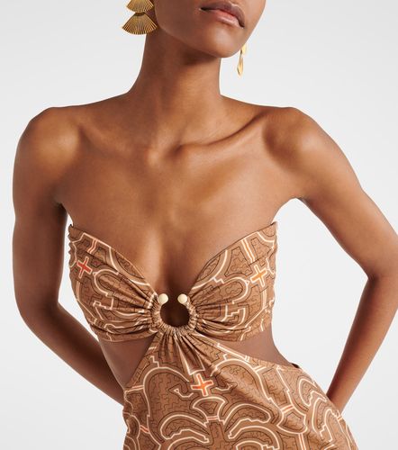 Robe longue imprimée à découpes - Johanna Ortiz - Modalova
